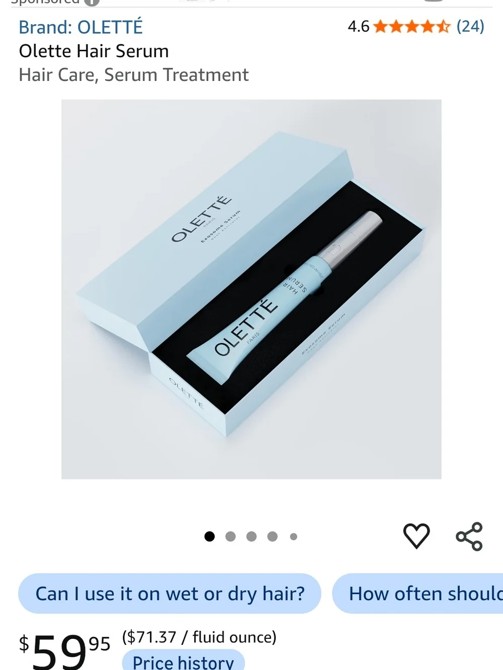 Olette Hair Serum - Light Blue Nourishing Serum